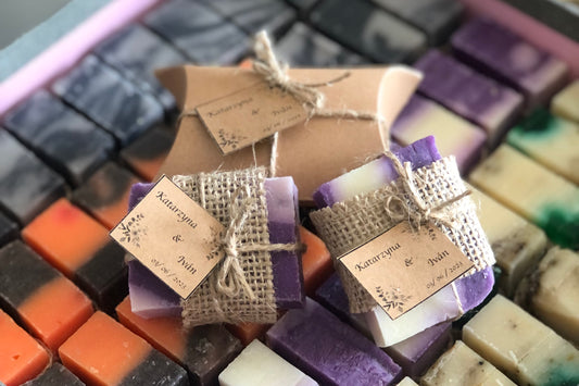 Jabones para Eventos (45g) – Decorados con Arpillera y Yute