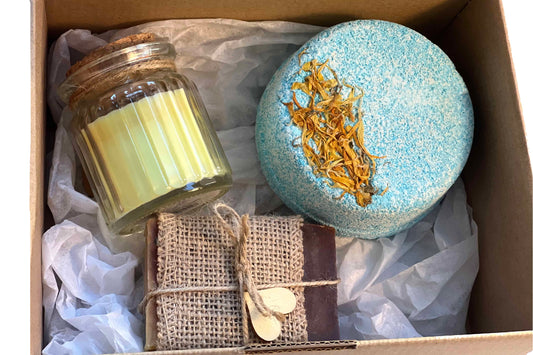 Vanilla Sky – Caja Regalo con Aroma Vainilla: Jabón, Fizzie y Vela