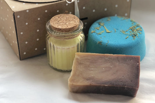 Vanilla Sky – Caja Regalo con Aroma Vainilla: Jabón, Fizzie y Vela